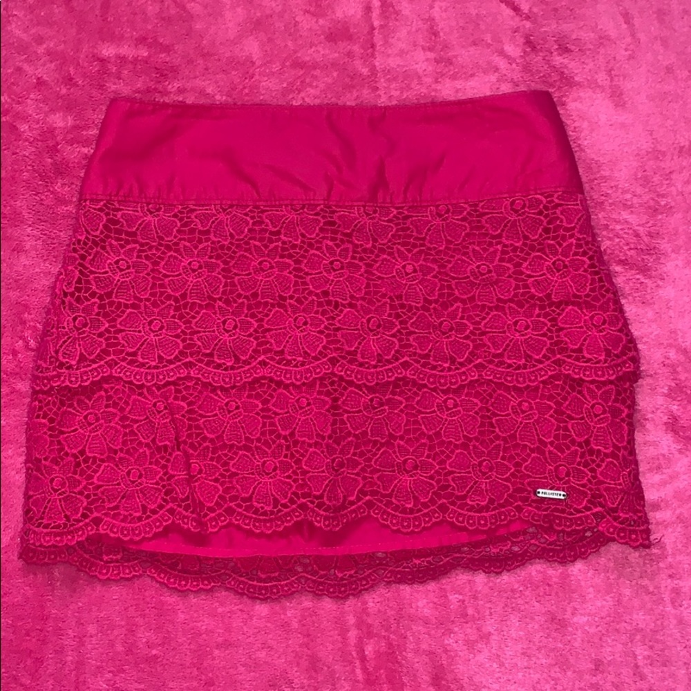 Pink Crochet Skirt